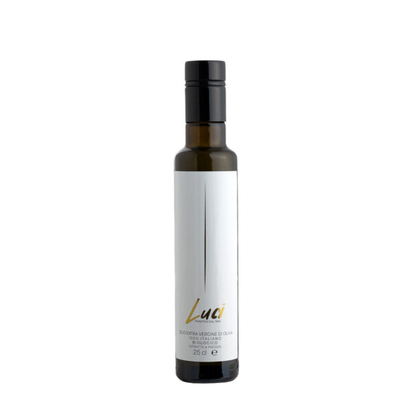 Bottiglia 250 ml (25 cl) Olio extravergine di oliva Biologico - Olio EVO Bio - Azienda Agricola Luci